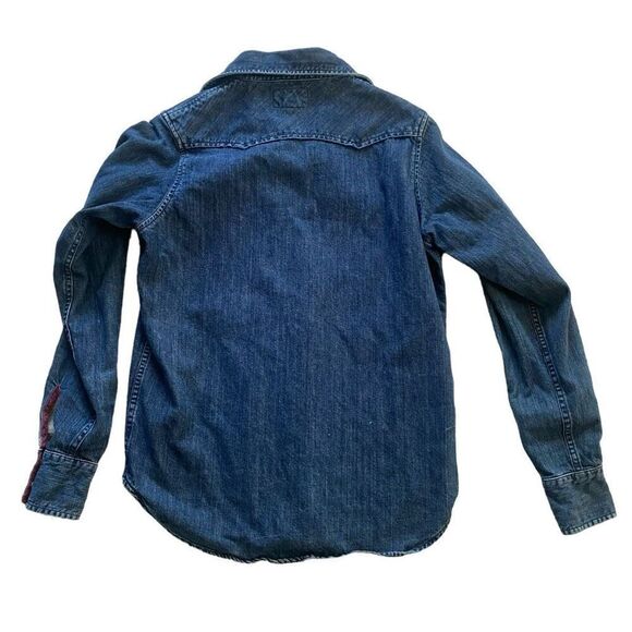 Robert Mondavi Crawford Denim Western Pearl Snap sz XS Wine Button Up Shirt Top - Picture 9 of 11